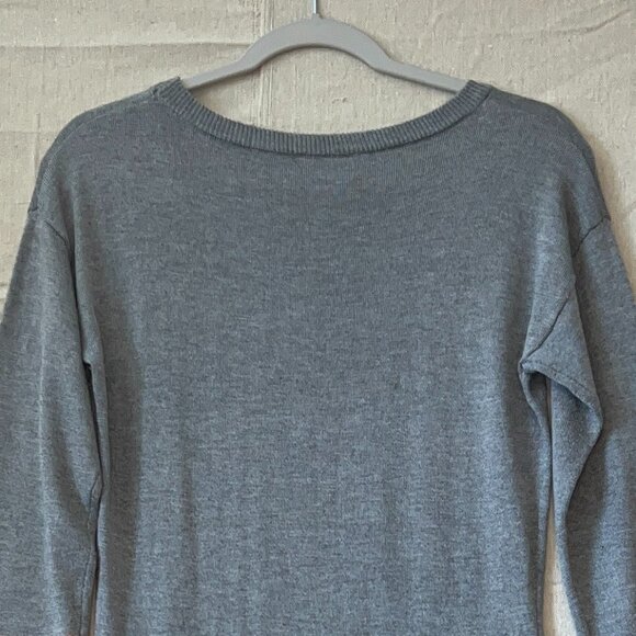 Poof! Gray Sweater Midi Dress Women’s‎ M | Southwestern Long Sleeve Soft Knit - Picture 5 of 10